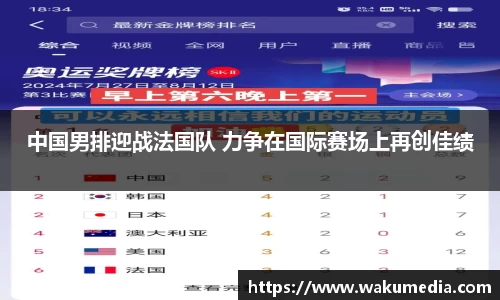 中国男排迎战法国队 力争在国际赛场上再创佳绩